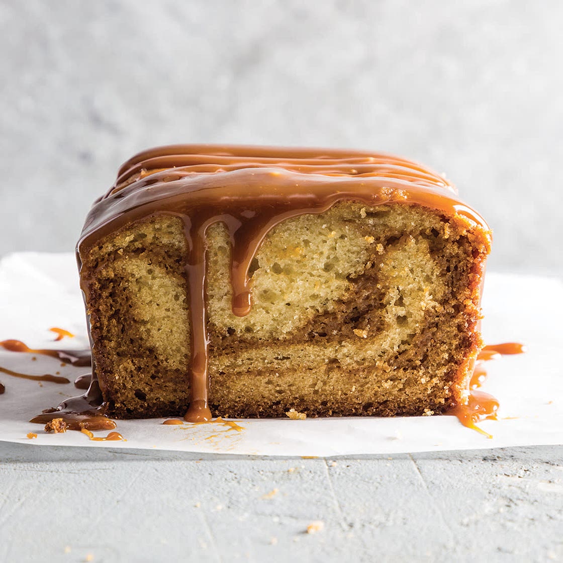 Salted Caramel Loaf Cake 