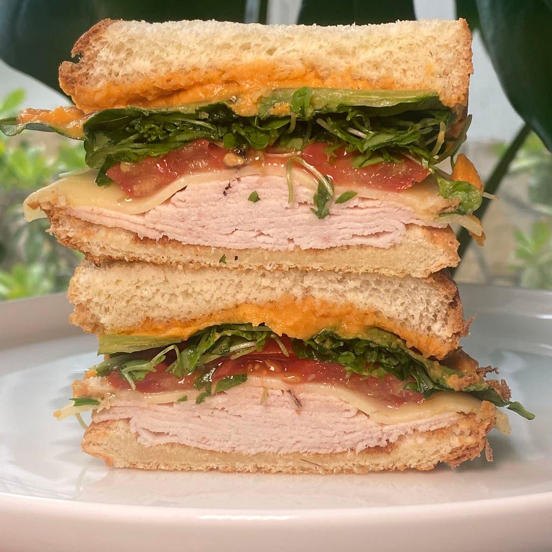 Roasted Red Pepper & Turkey Sandwich