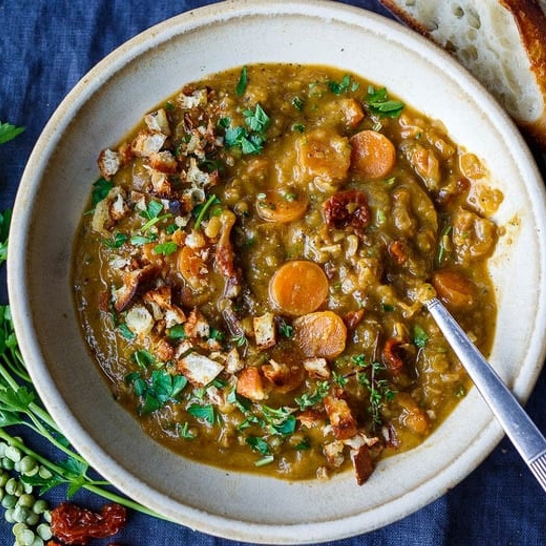 Mediterranean Spilt Pea Soup