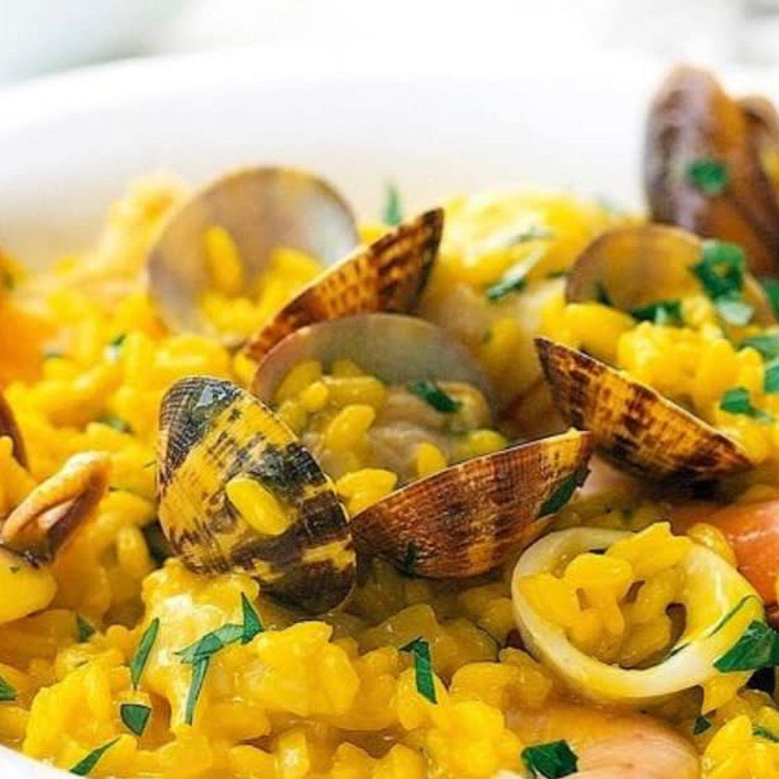 Seafood saffron risotto 