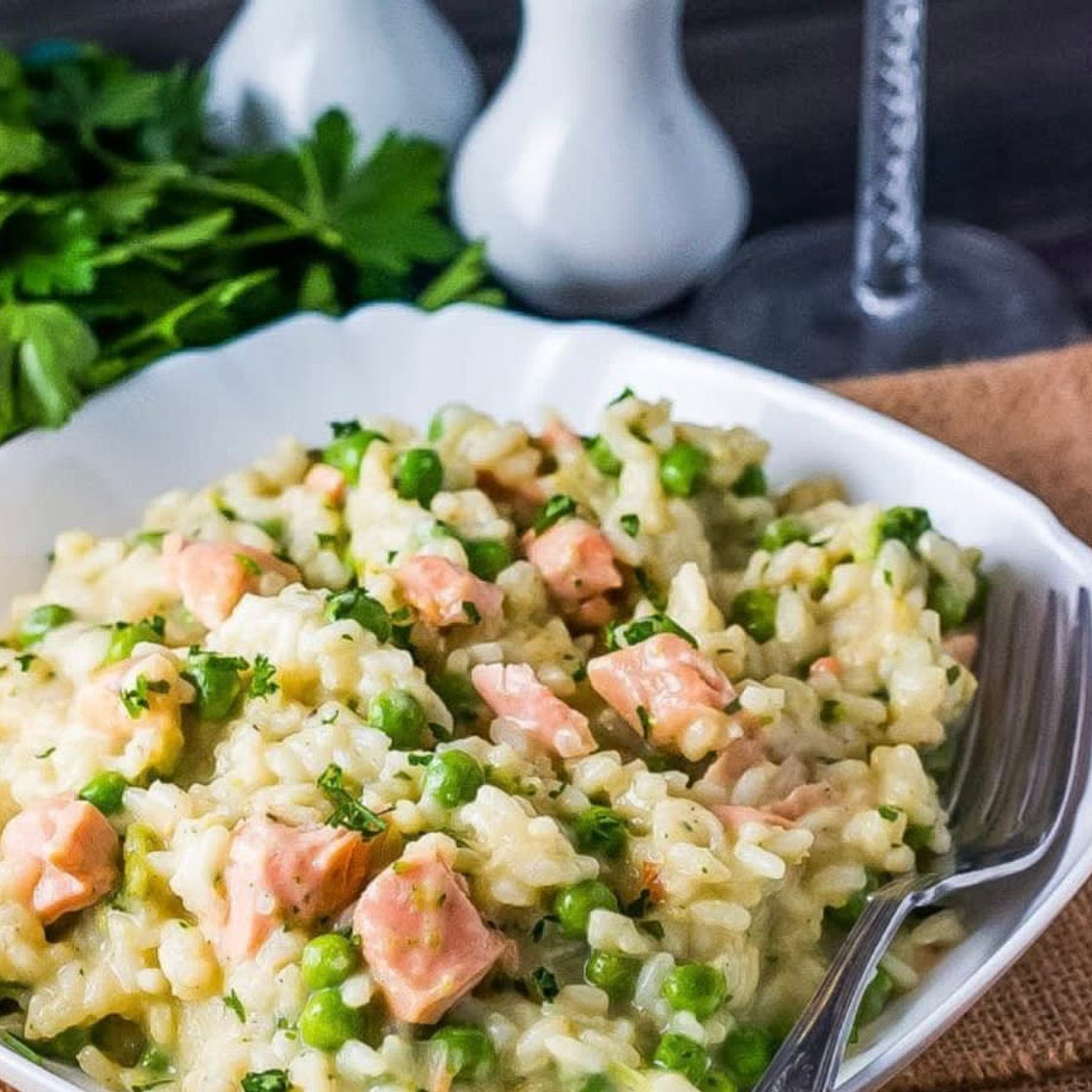 Salmon & Pea risotto 