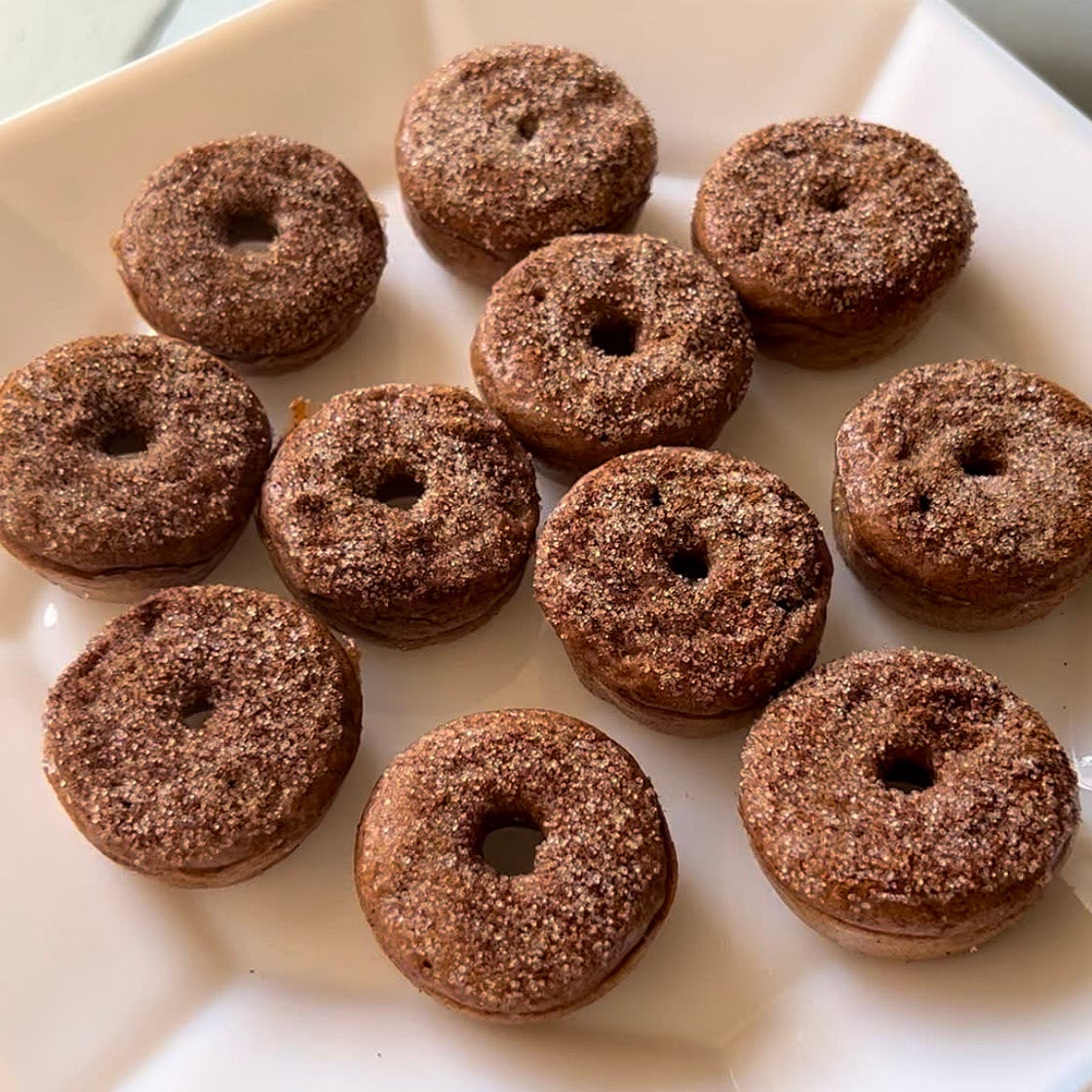 Mini Protein Cinnamon Sugar Donuts 