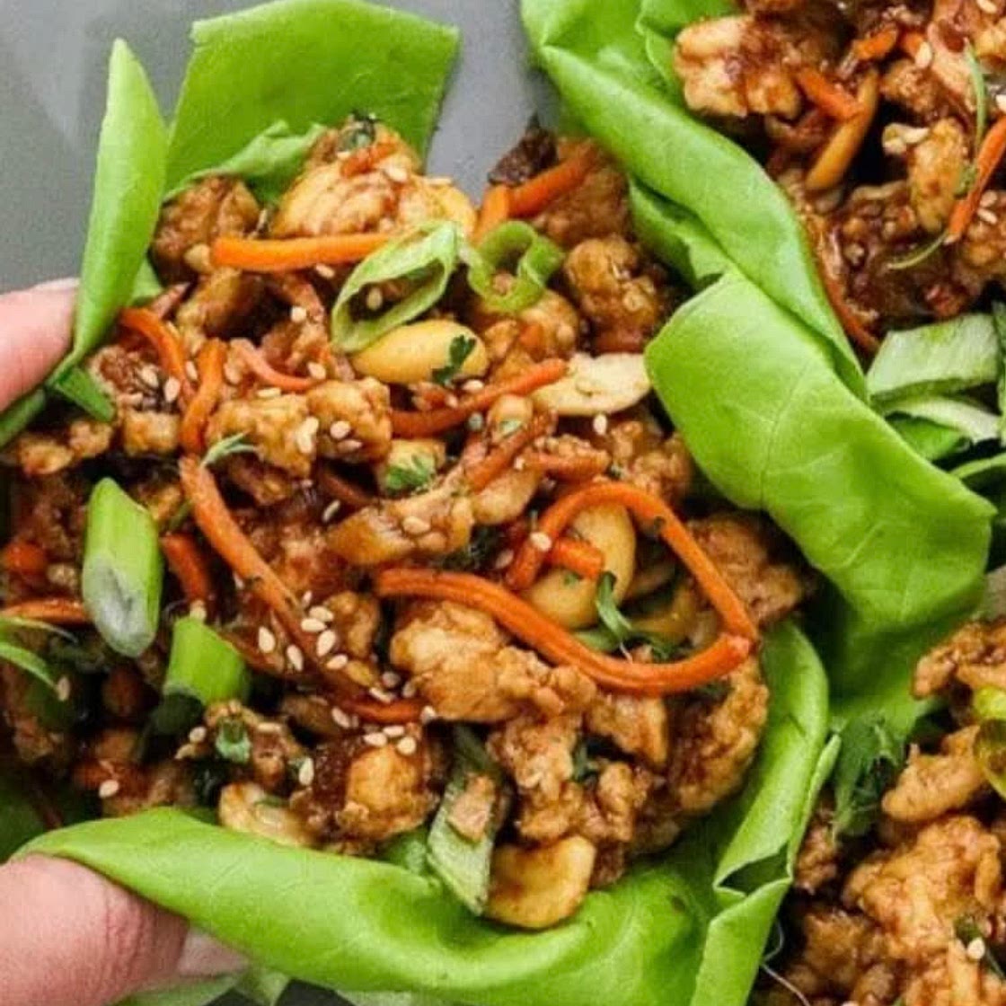 Thai chicken lettuce wraps