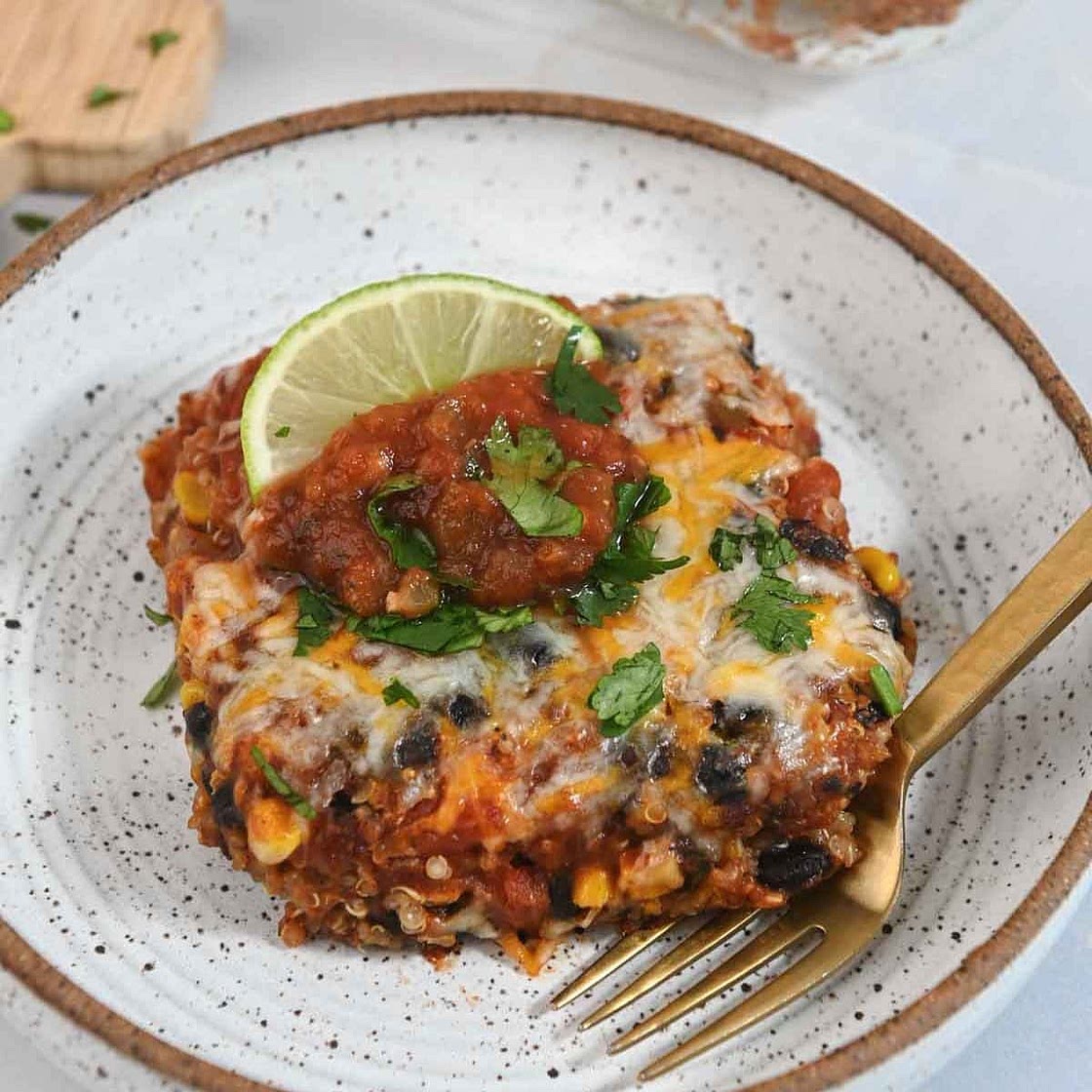 Vegetarian Black Bean Quinoa Casserole