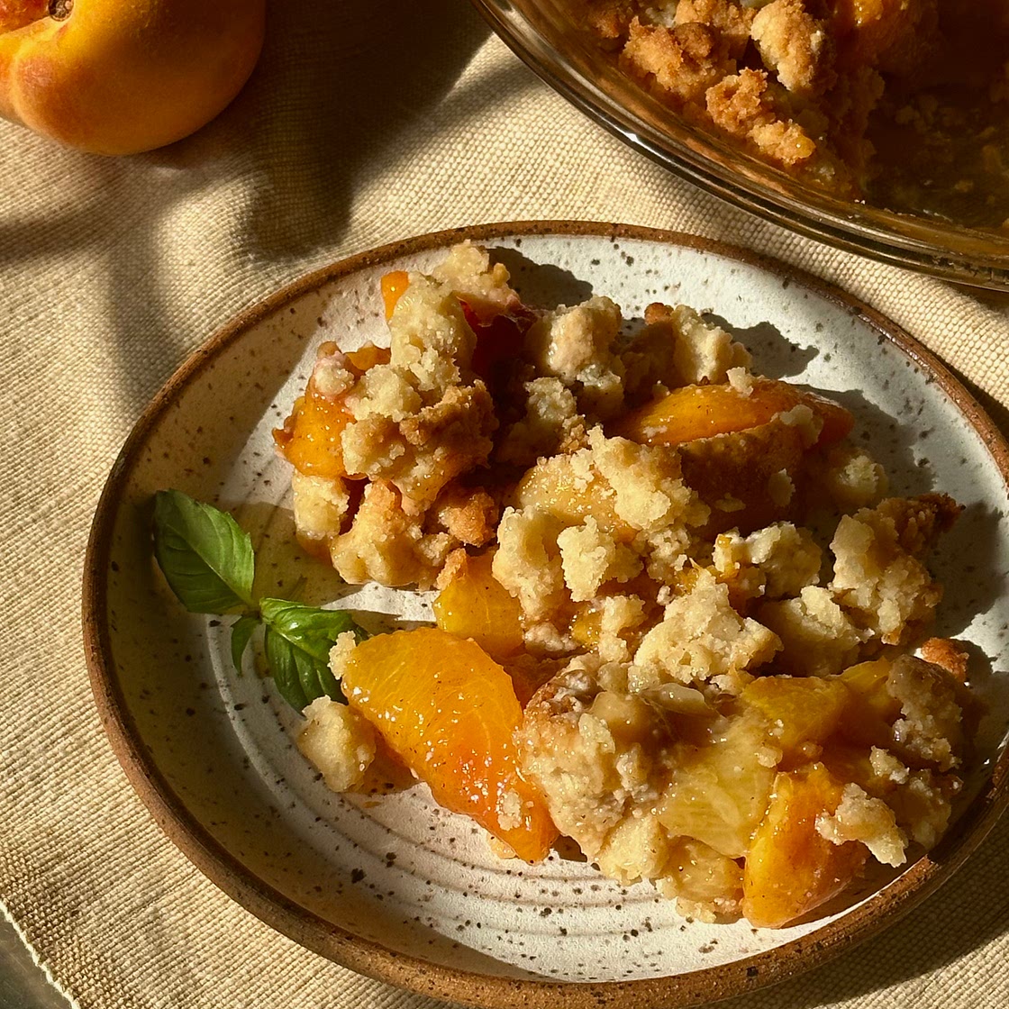 Stone Fruit Cobbler (vegan & gluten free)