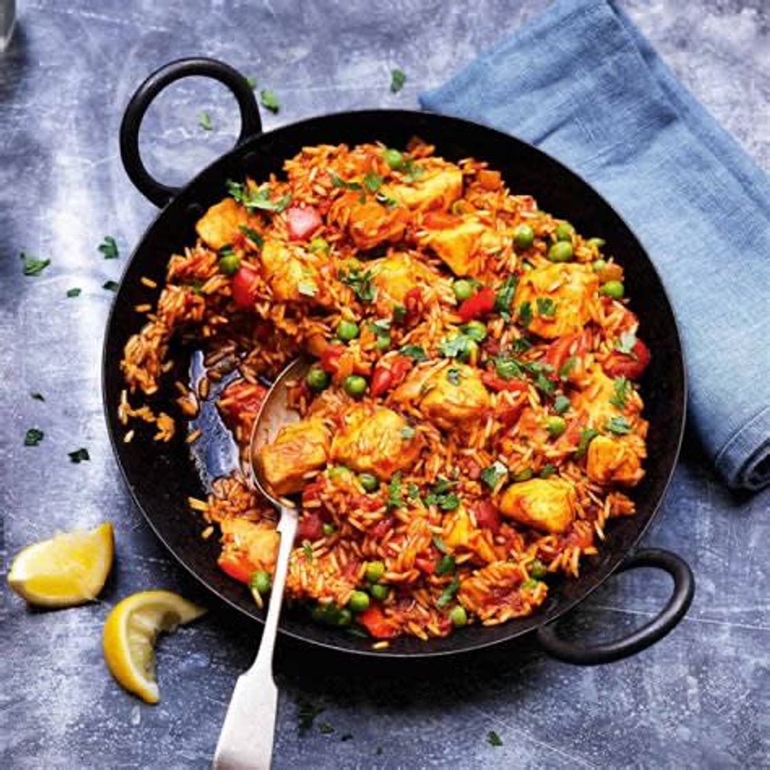 Chicken and chorizo paella
