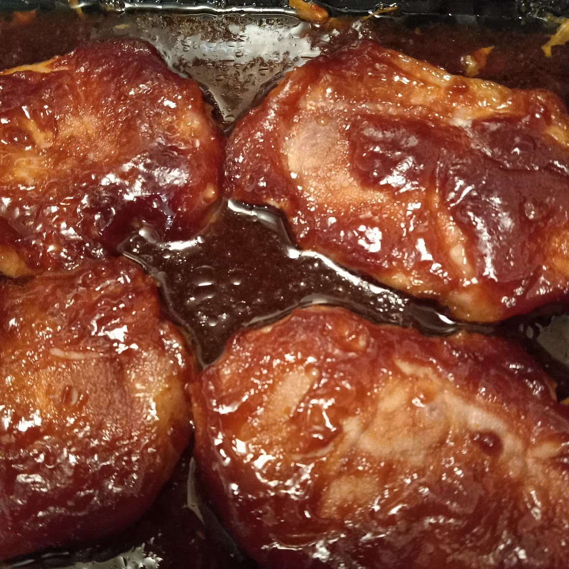 Saucy Brown Sugar Baked Pork Chops