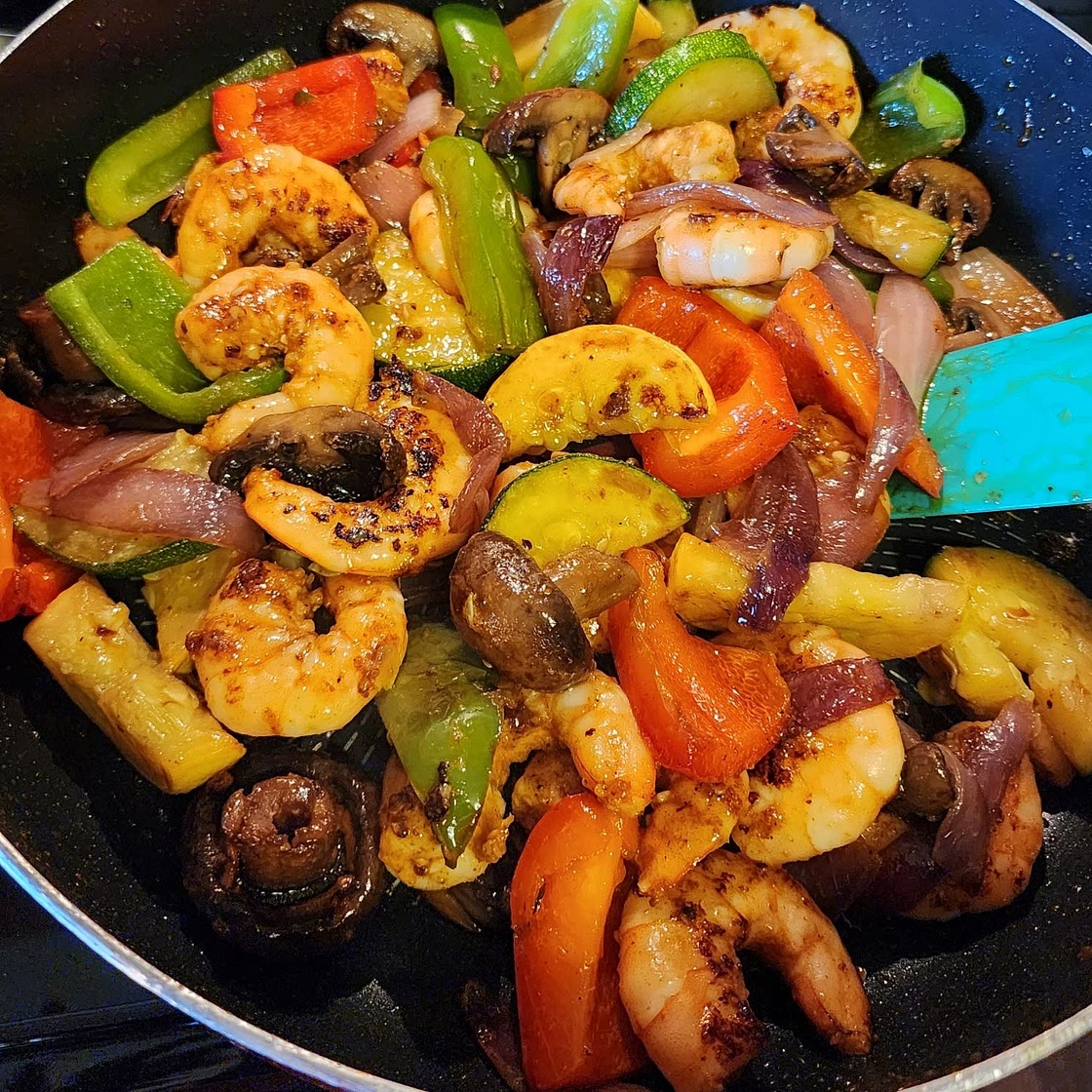 Shrimp and Vegetables Skillet