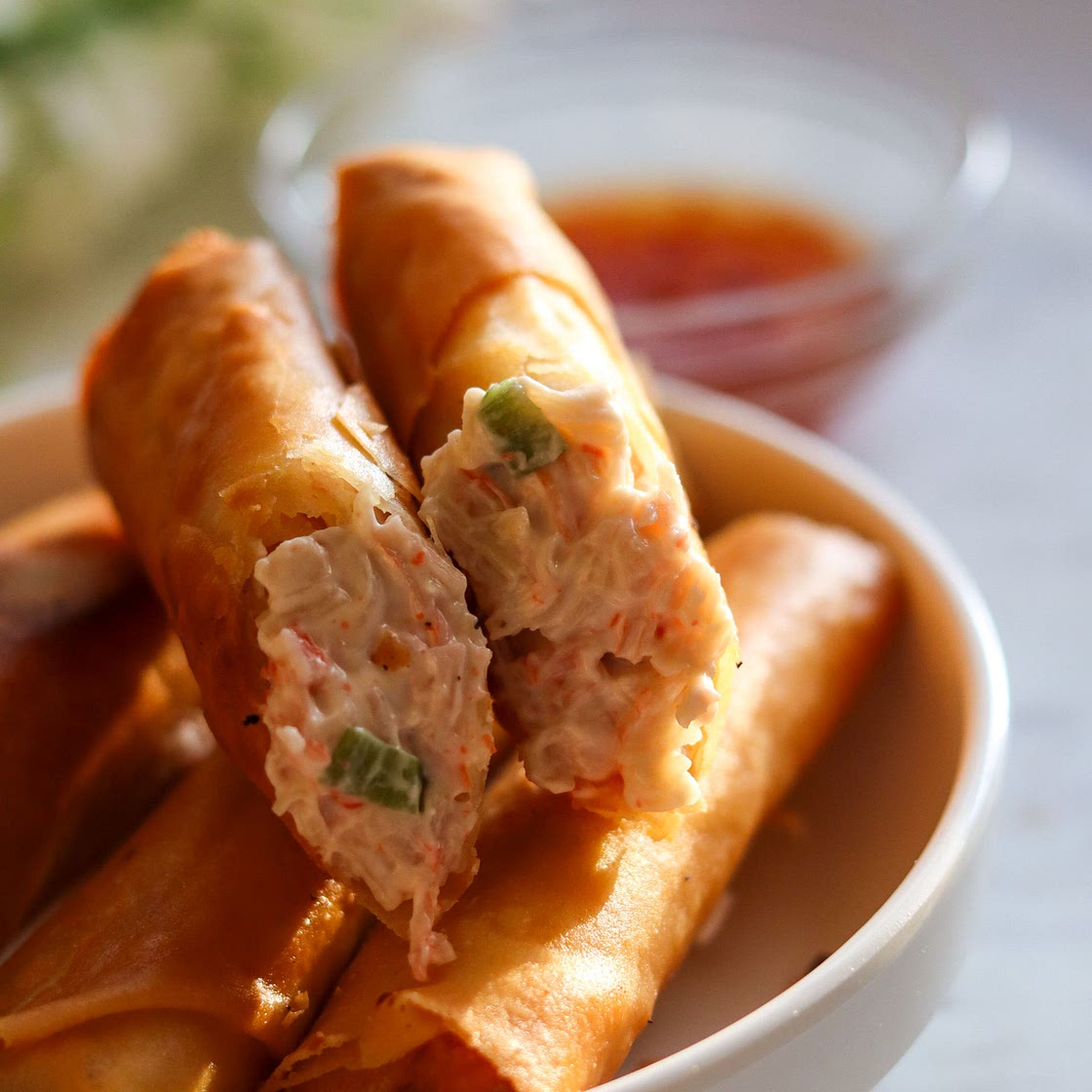 Krab Rangoon Egg Rolls