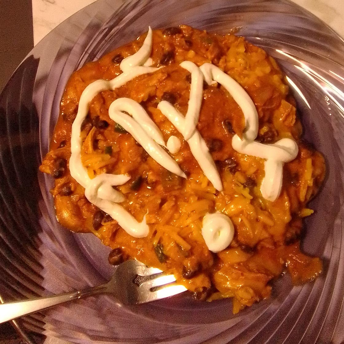 Cheesy Rotisserie Chicken Enchilada Skillet