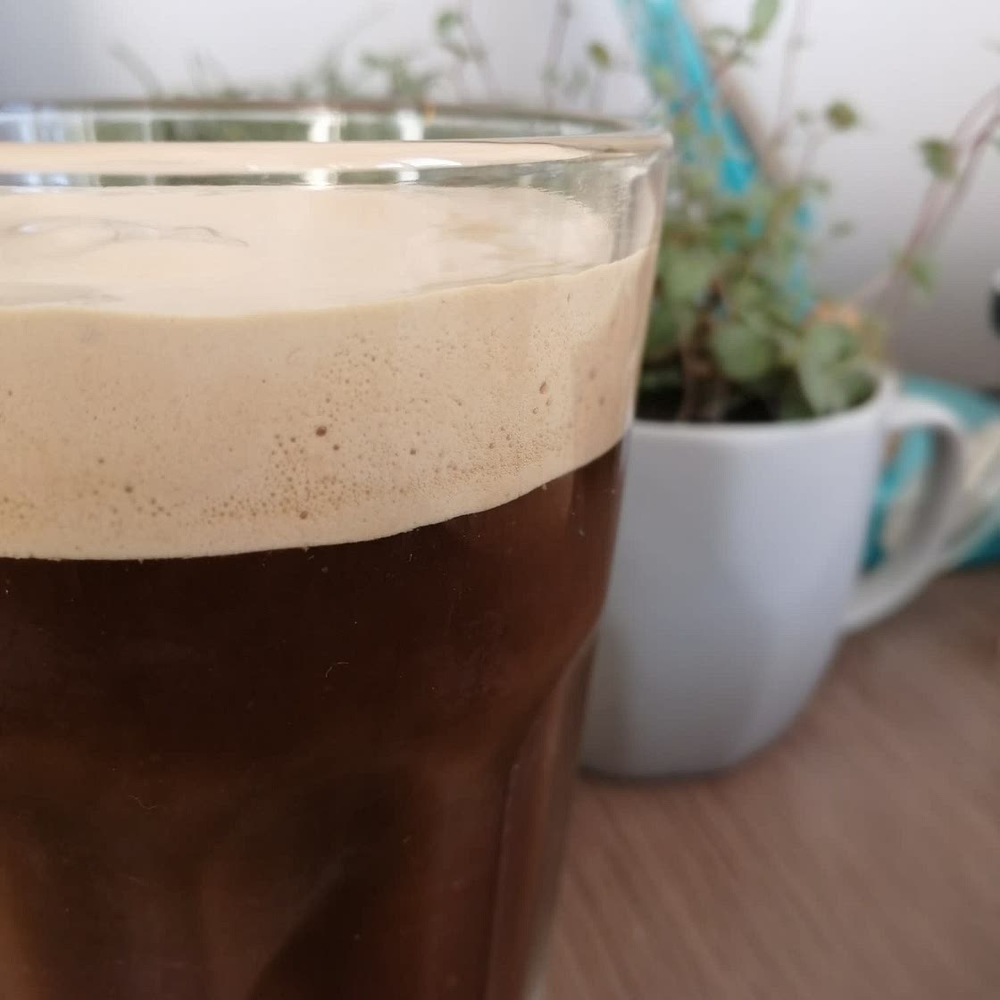 Coconut Vanilla Iced Coffee with Coffee Whip