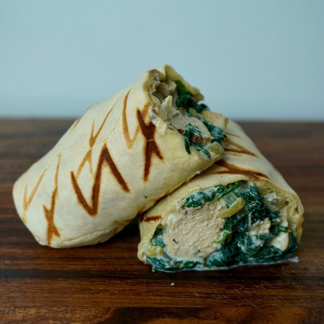 Spinach chicken wrap