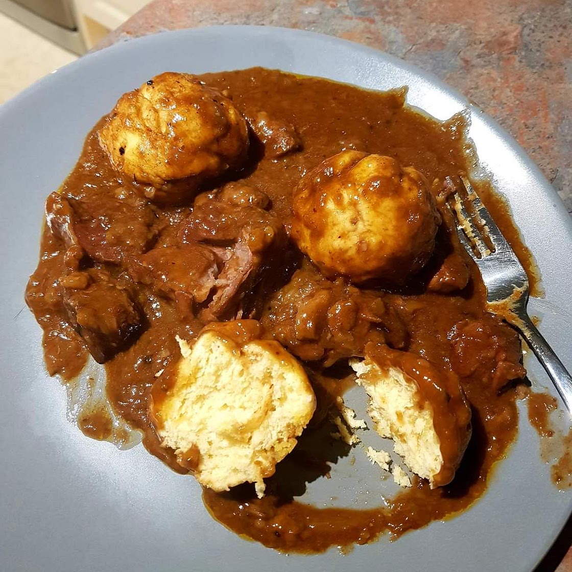 Braised Beef& Onion with Dumplings