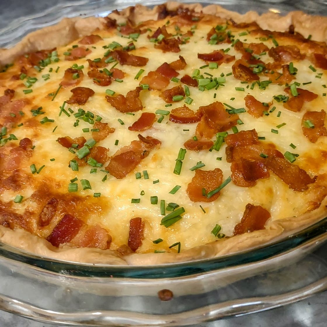 Tomato and Vidalia Onion Pie with Bacon