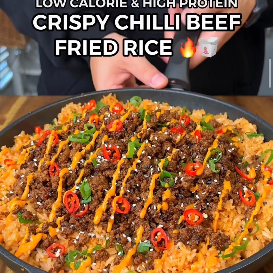 Crispy Chilli Beef Fried Rice 