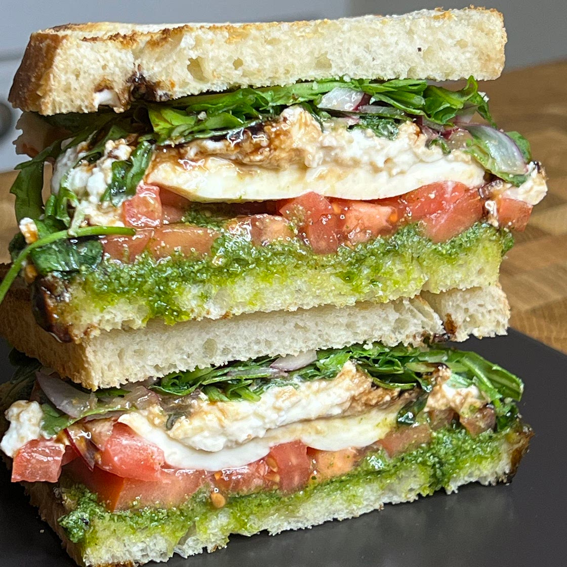 Basil Buratta Sandwich