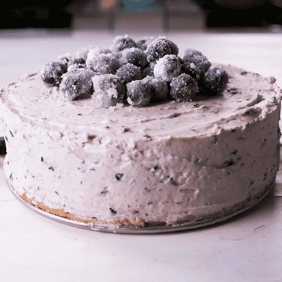 Lemon Blueberry Mousse Cake
