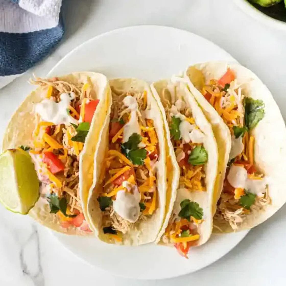 Crockpot Shredded Chicken Tacos