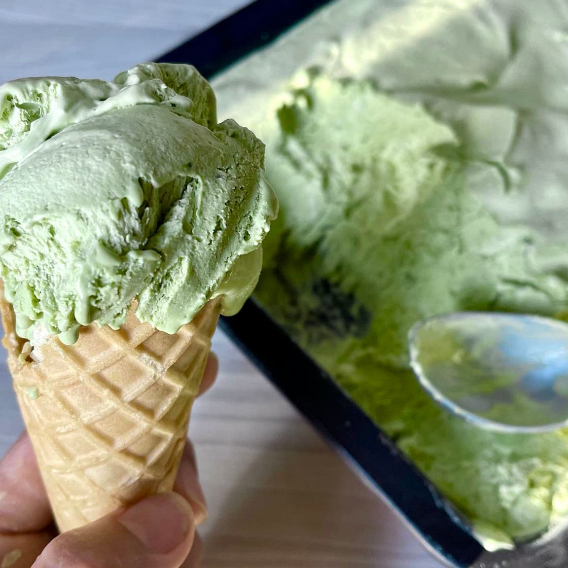 Vegan matcha ice cream
