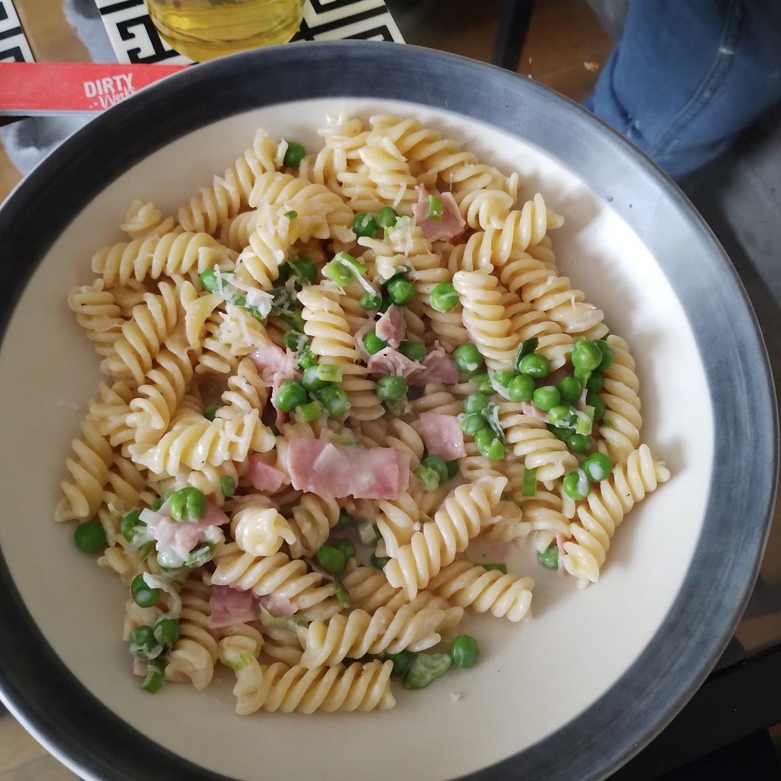 Pea and ham pasta