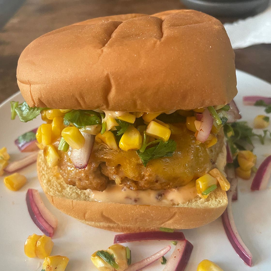 Chipotle Cheddar Chicken Burgers
