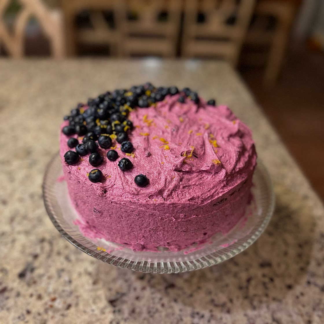 Moist & Fluffy One Bowl Vegan Lemon Blueberry Cake (Gluten Free Option)