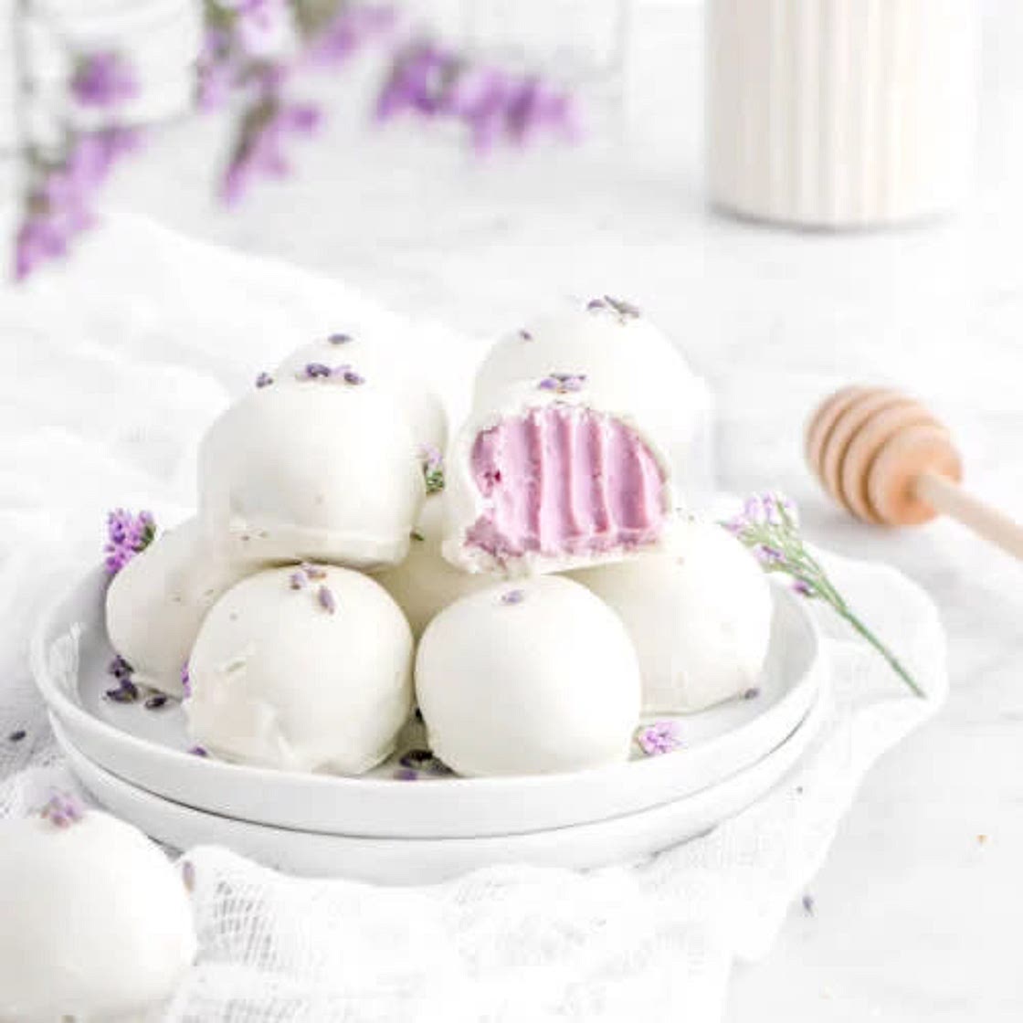 Honey Lavender White Chocolate Truffles 