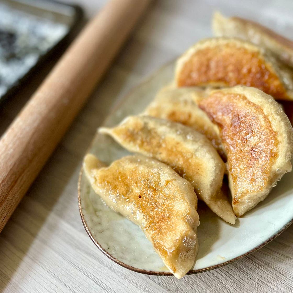 Gyoza with homemade wrapper vegan