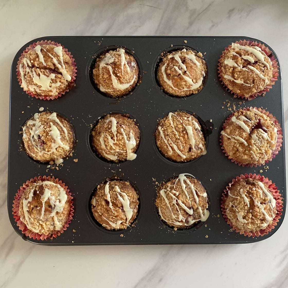 Raspberry and White Chocolate Muffins