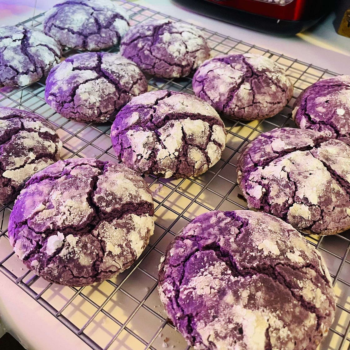 Ube Crinkle Cookies Recipe
