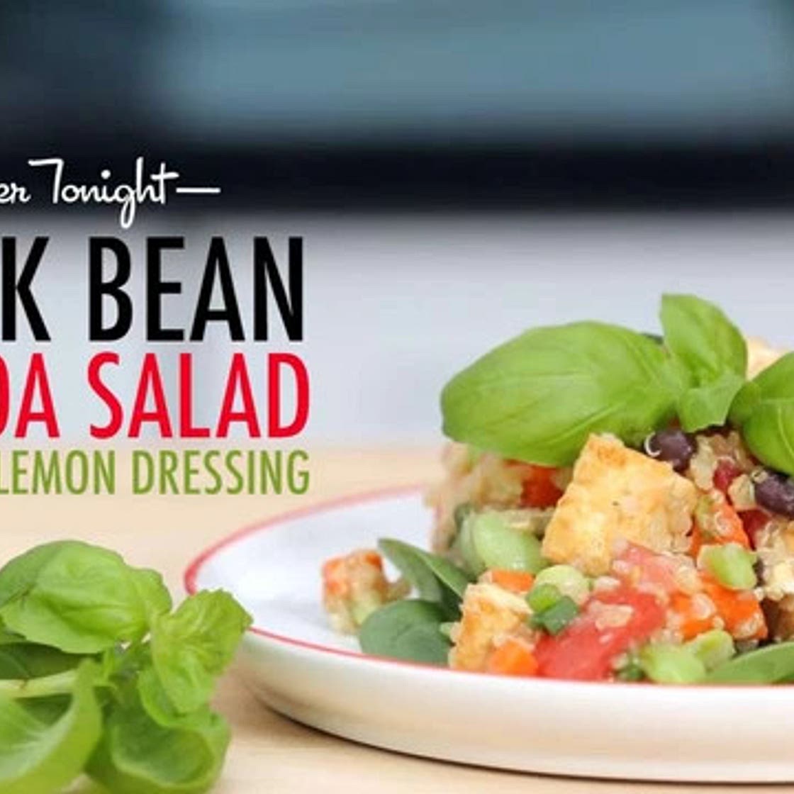 Black Bean-Quinoa Salad with Basil-Lemon Dressing