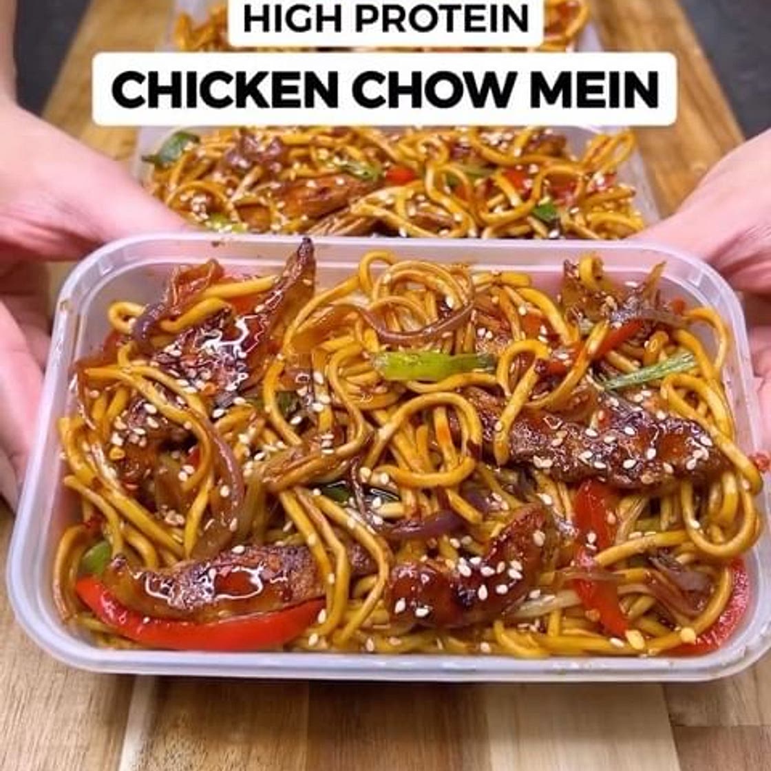 1️⃣ Chicken Chow Mein Noodles Meal Prep!🍜🔥