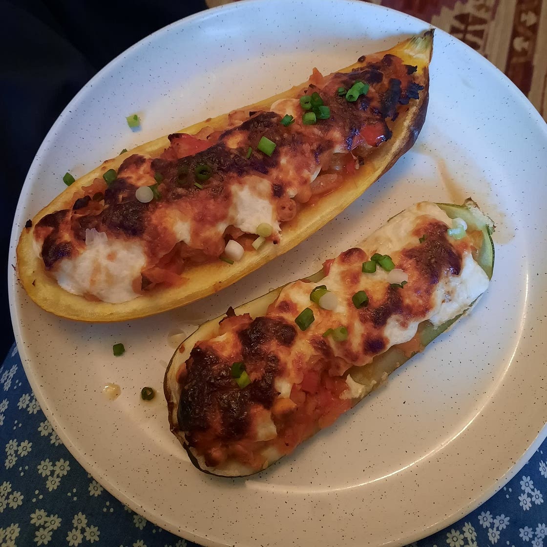 Vegan Stuffed Zucchini