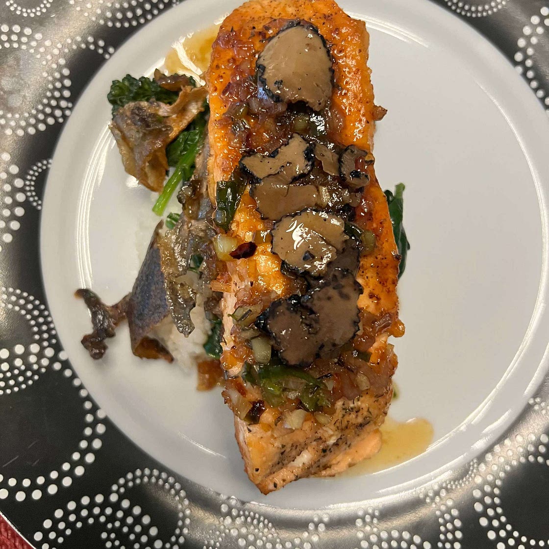 Honey Bourbon Glazed Salmon