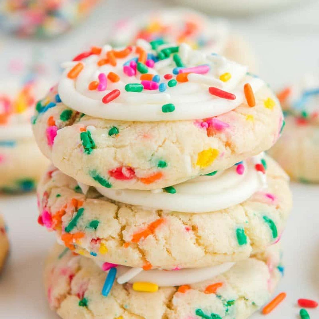 Crumbl Birthday Cake Cookies - Homemade Copycat Recipe