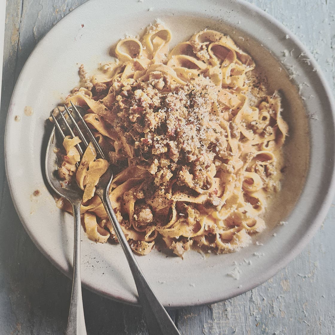 Fennel and sausage ragù with tagliatelle