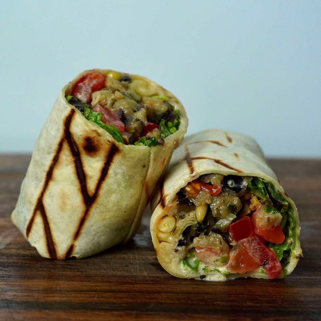 Summer eggplant burrito