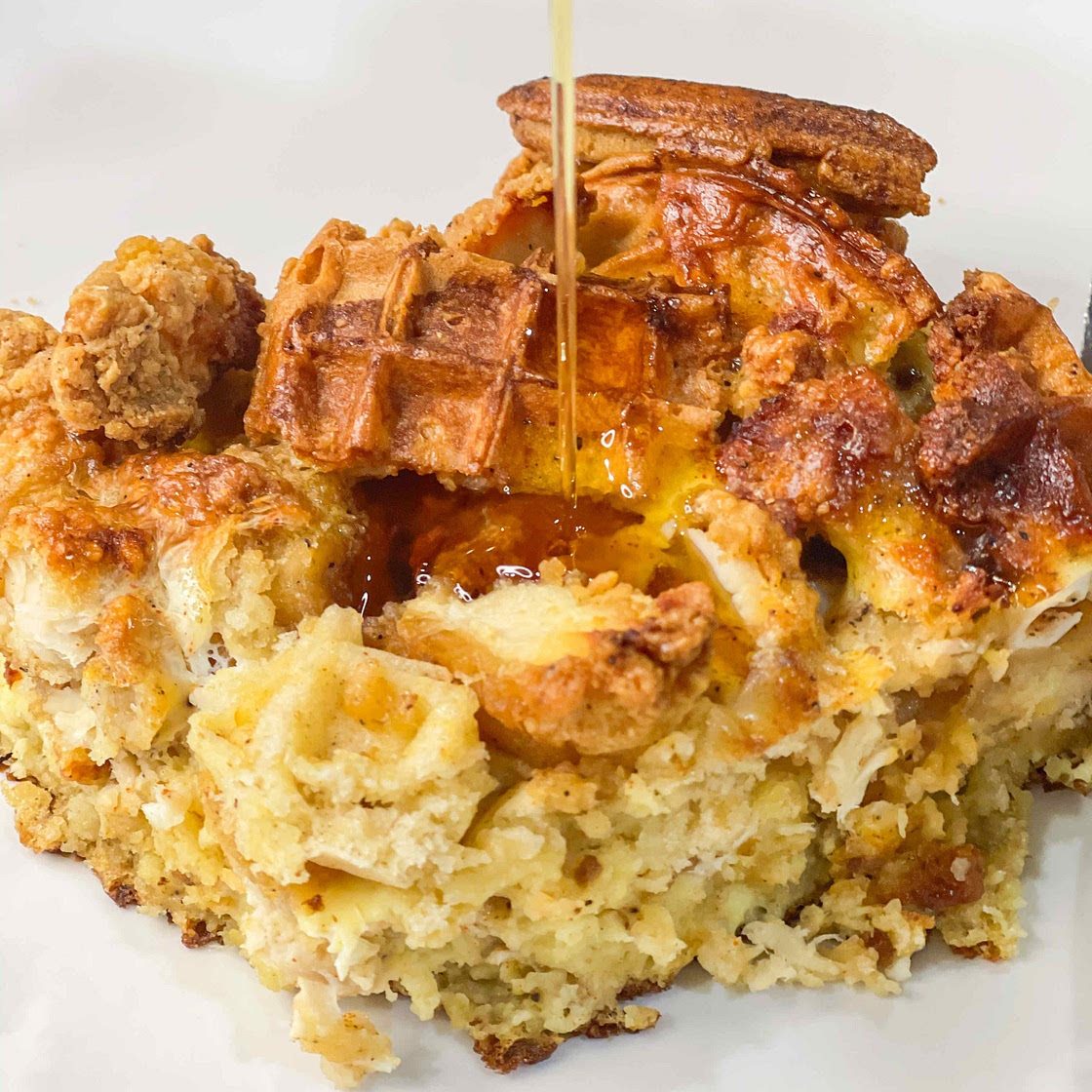 Chicken and Waffles Casserole 