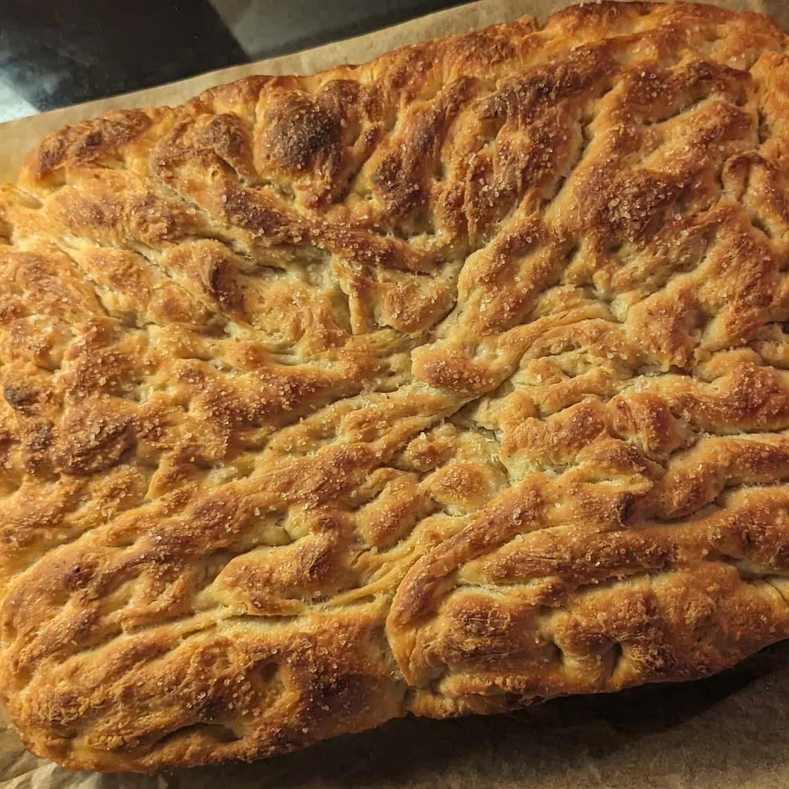 Basic foccacia (bread machine or stand mixer)