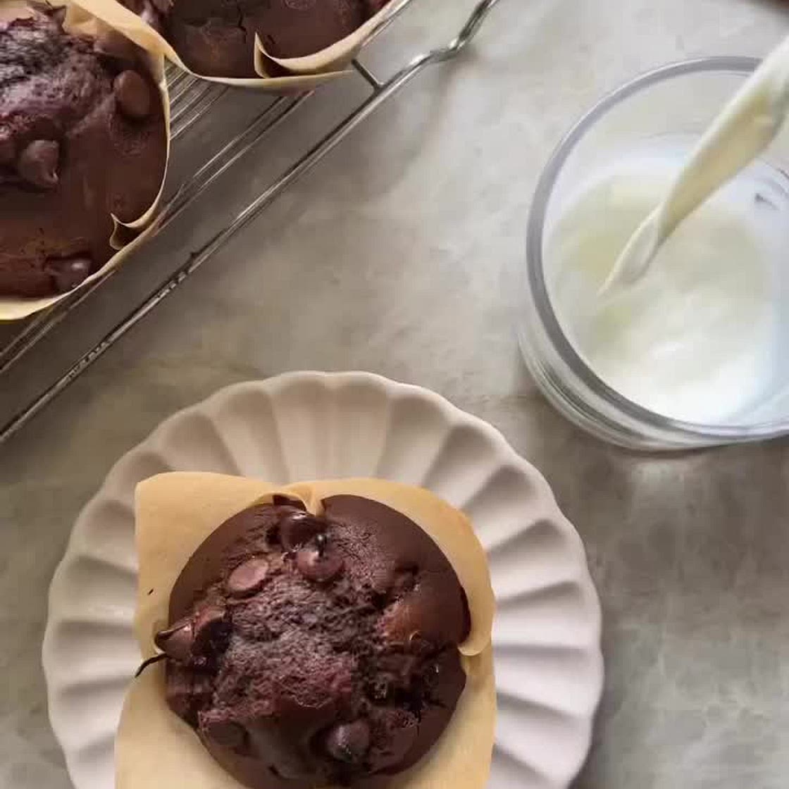 Double chocolate muffins