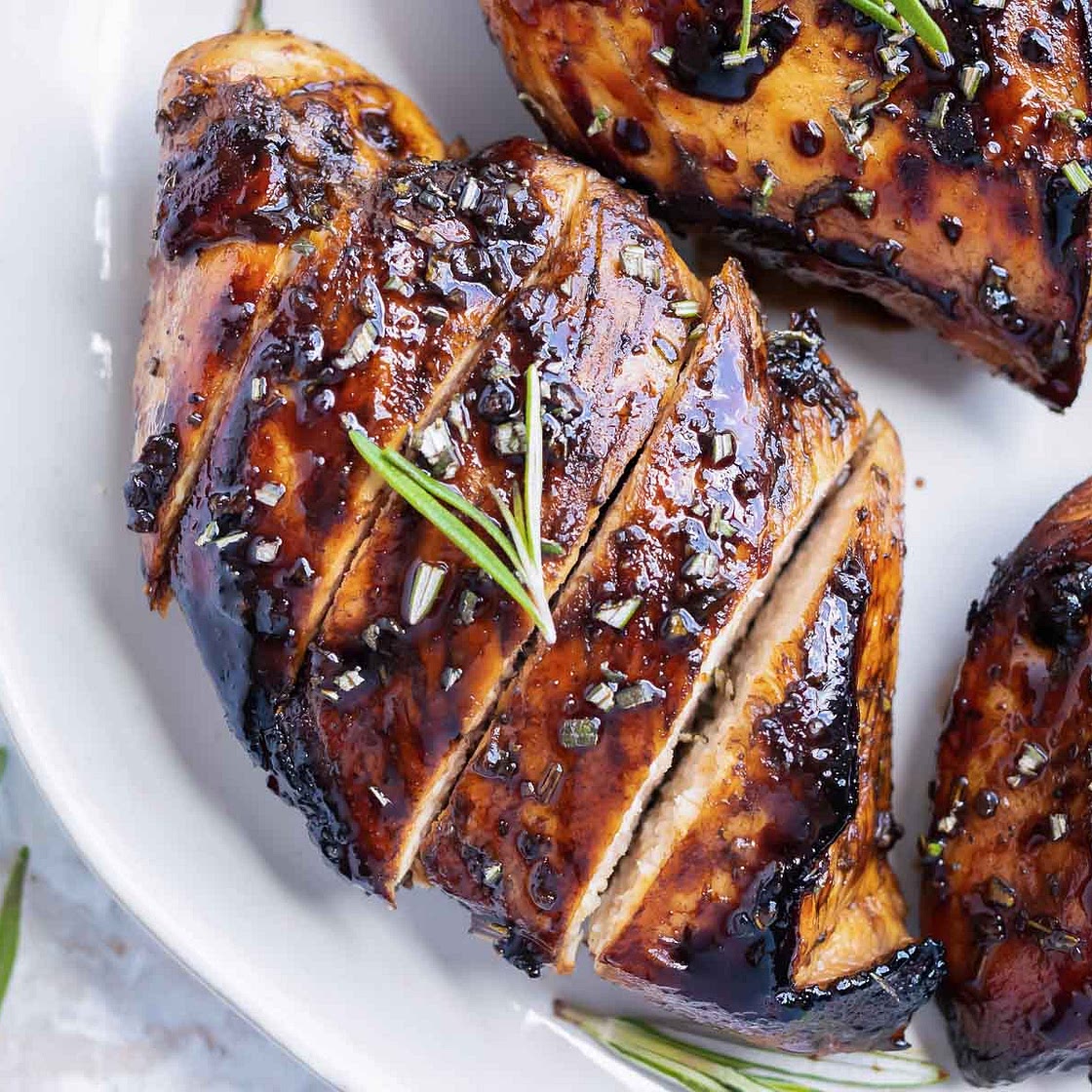 Balsamic Chicken Recipe (Honey Glazed)