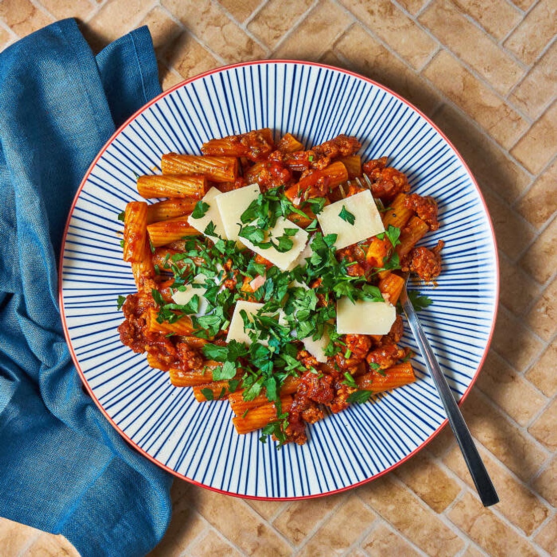 Pork, Fennel & Red Wine Ragu with Tortiglioni