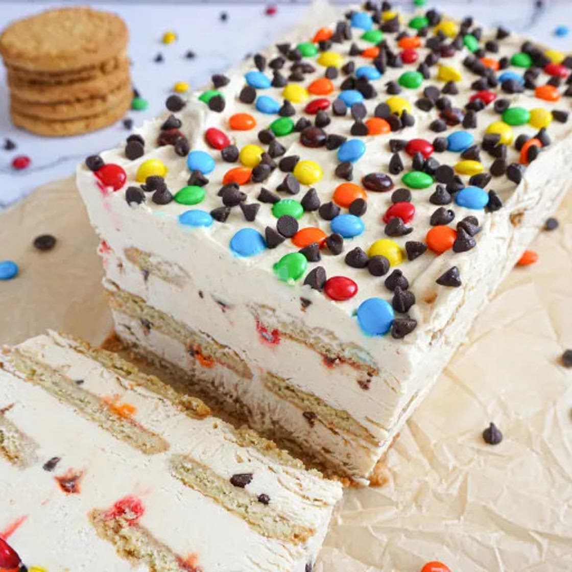 Monster Cookie Icebox Cake