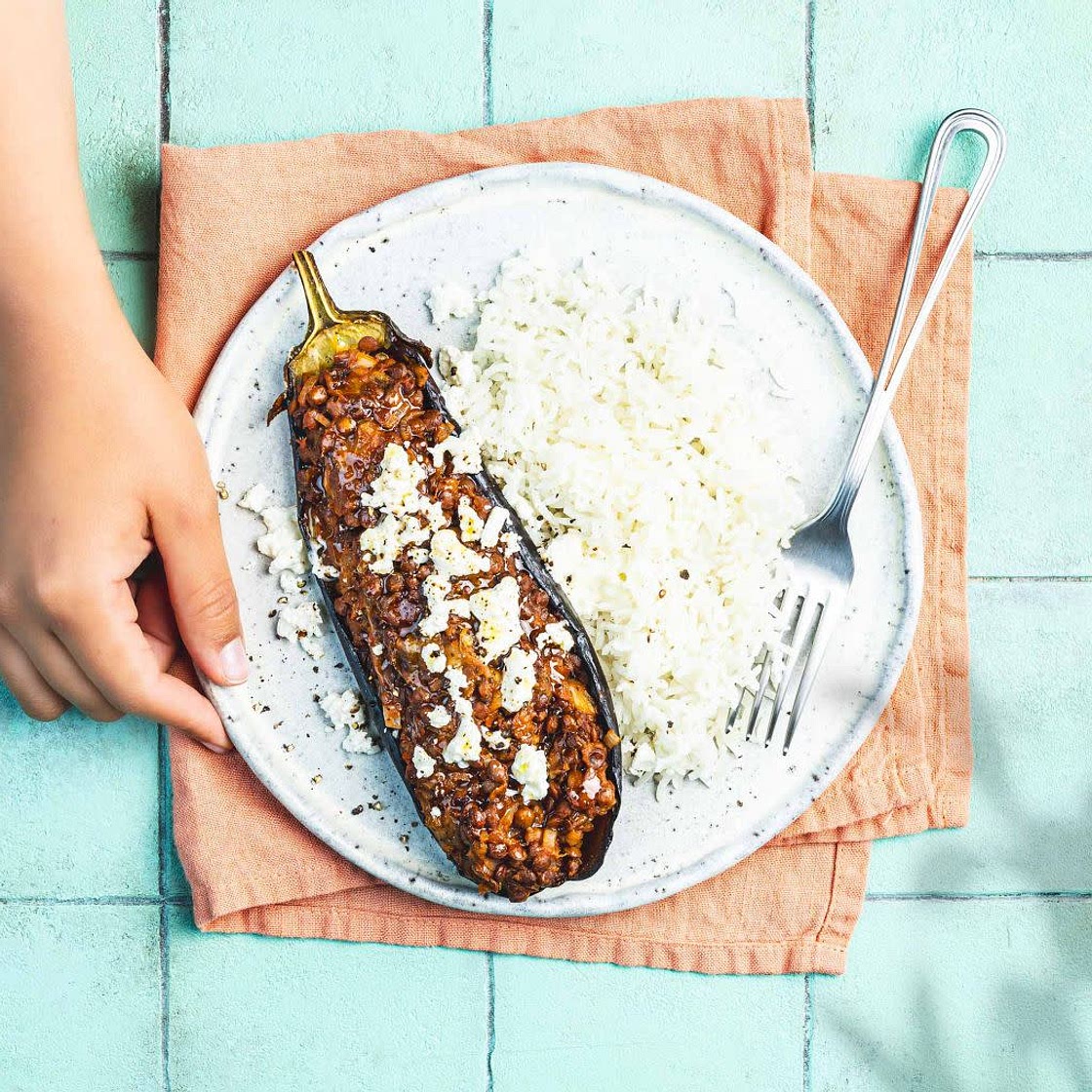 Aubergine farcie à la crétoise
