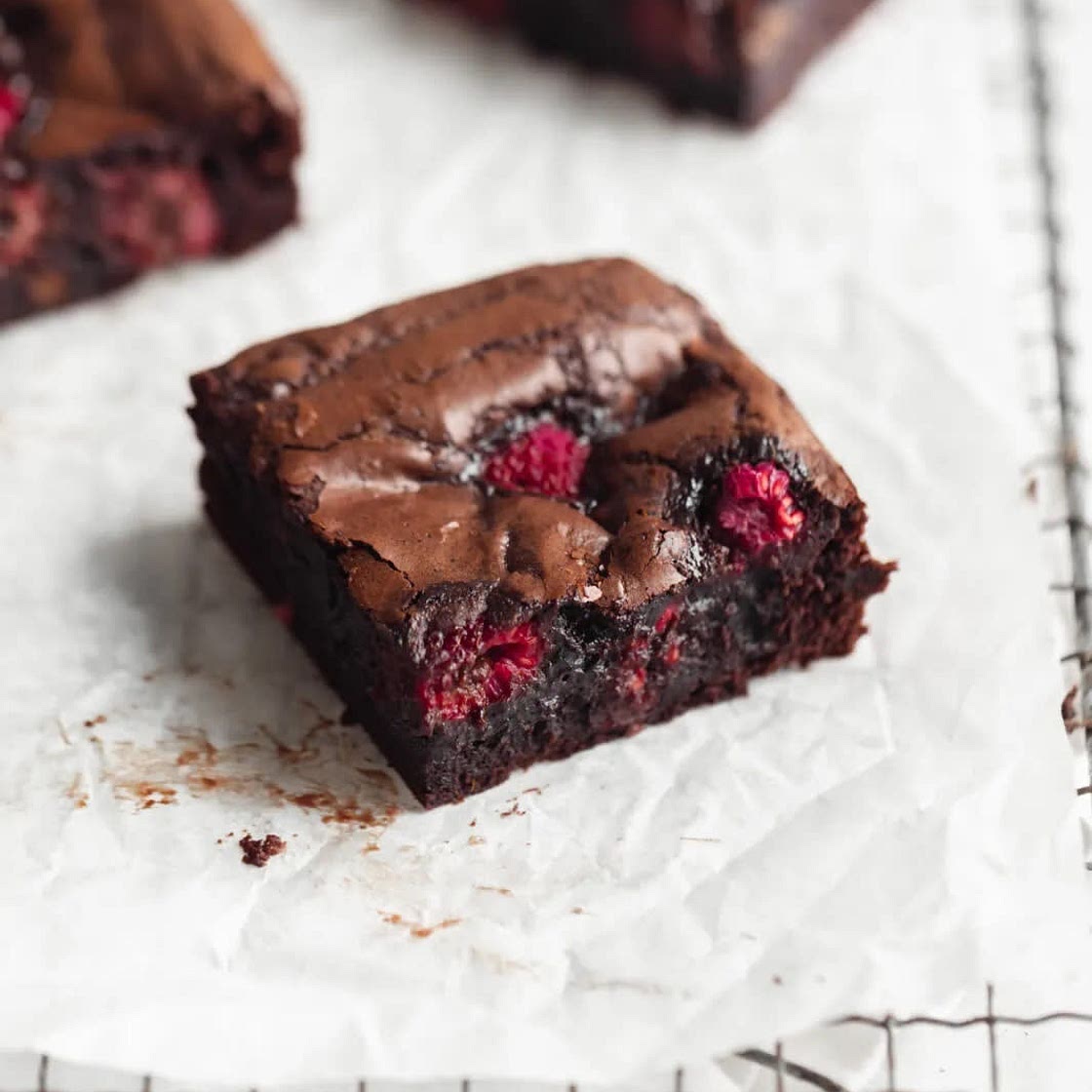 Fudgy raspberry brownies 