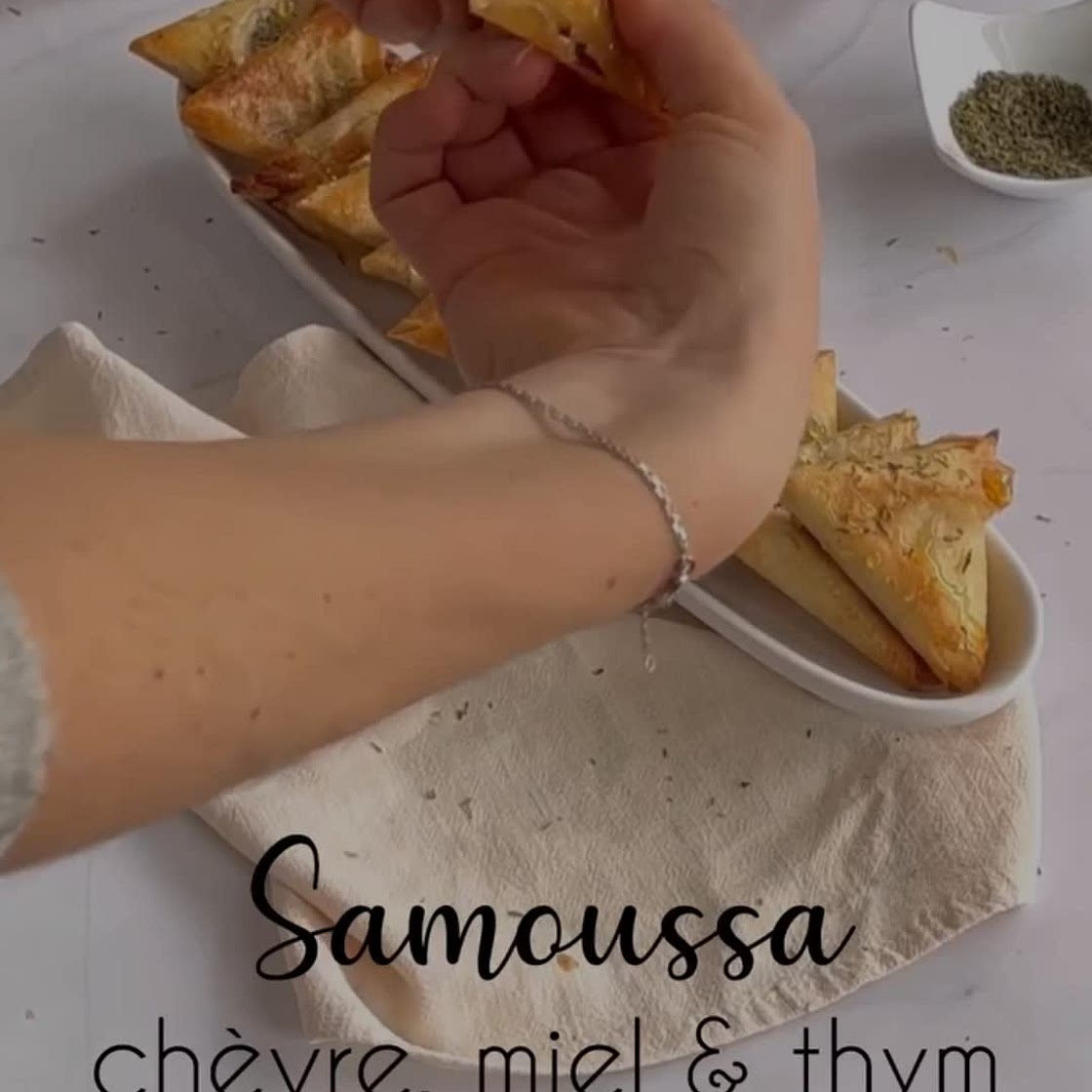 Samoussas chèvre miel