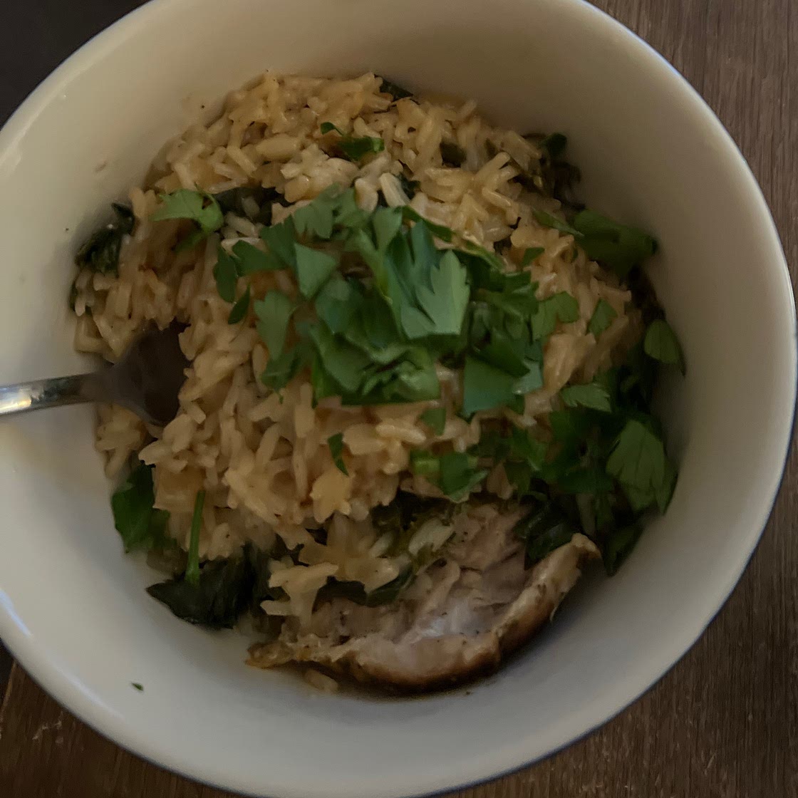 Lemony Chicken Rice Bake