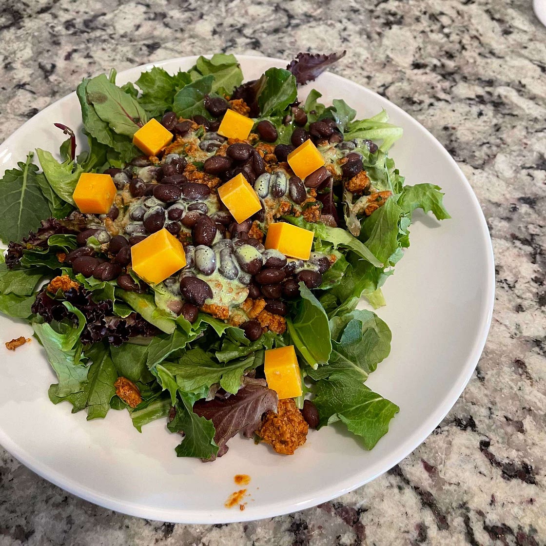 Spicy Turkey Taco Salad with Baja Lime Dressing