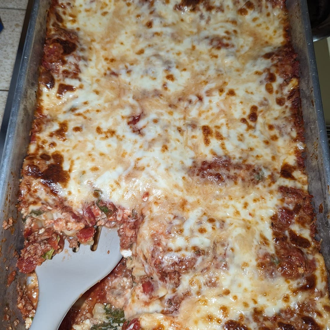 Meaty Lasagna with Cottage Cheese