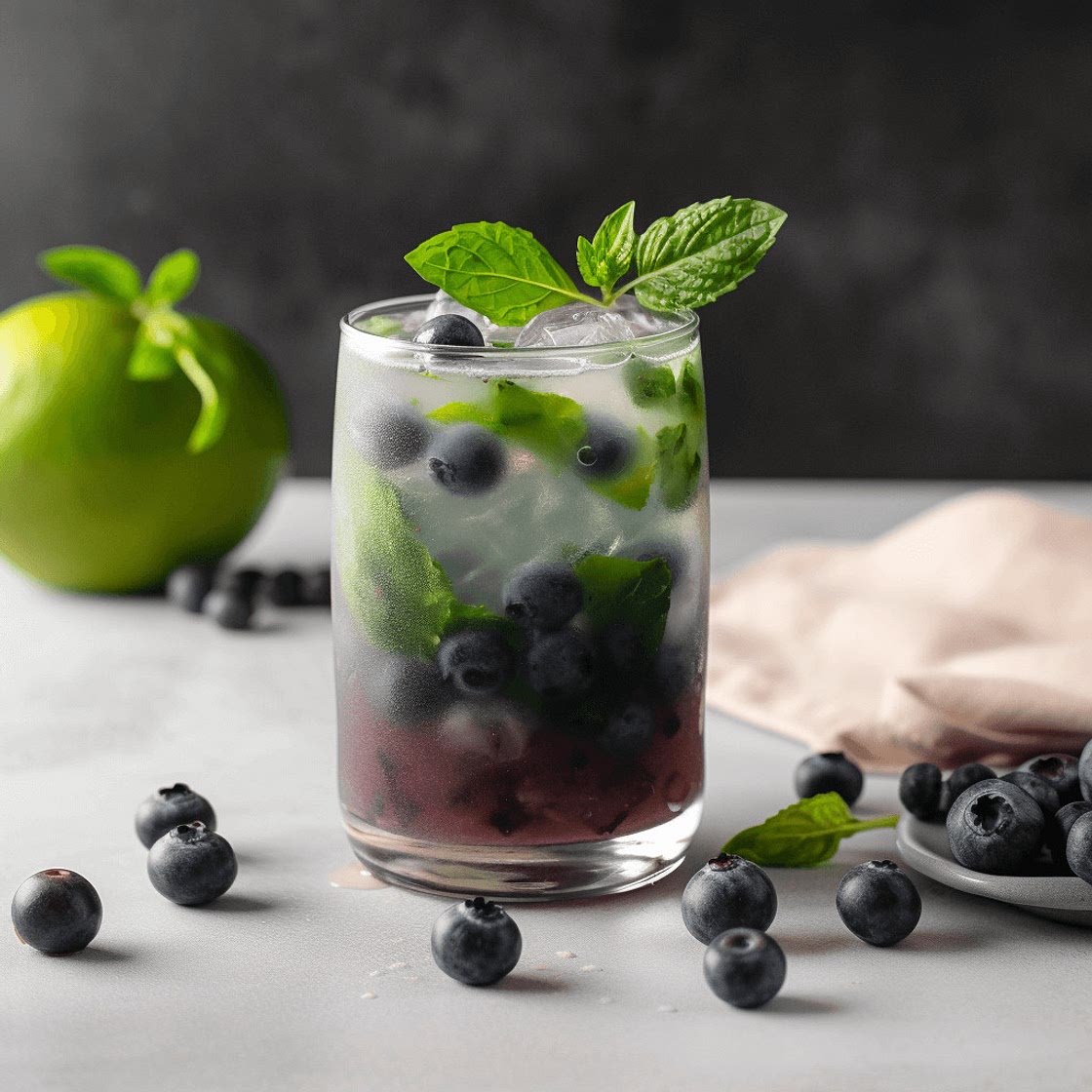 Blueberry Basil Mojito